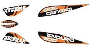 Sticker set Xtreme 300 Enduro black/orange